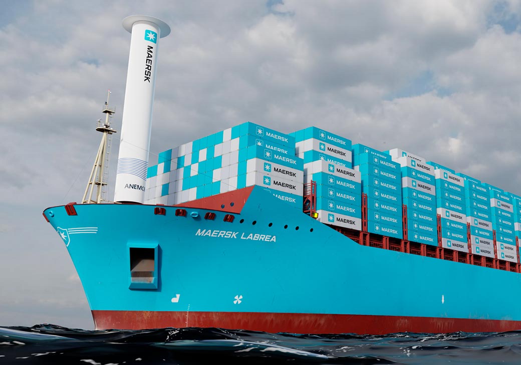 Maersk объявила о планах впервые в мире установить роторный парус на контейнеровоз